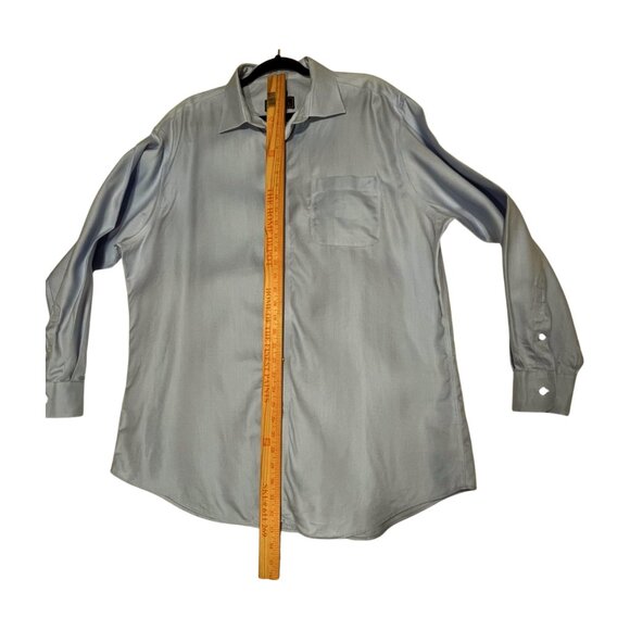 Jos A. Bank Reserve No Wrinkle Tailored Fit Dress Shirt Light Blue Size 18-35 - Picture 7 of 7